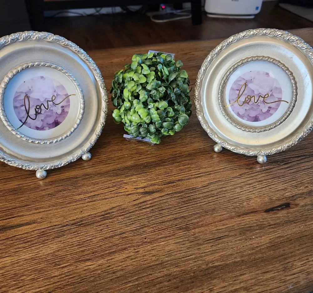 2pc Set of Round Braided Monochromatic Picture Frames - Picture 10 of 11